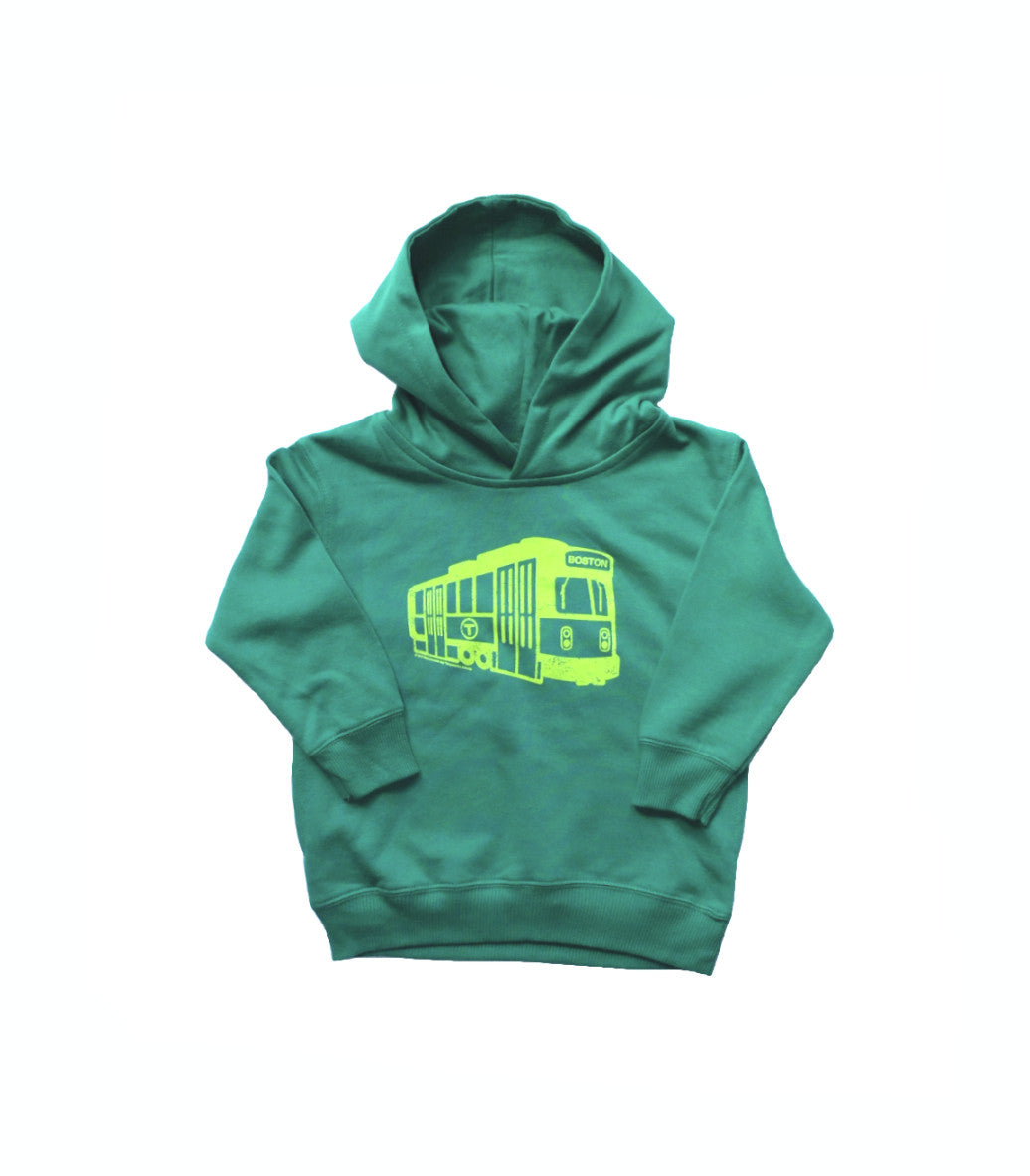 Toddler Boston MBTA Green Line Trolley Hooded Sweatshirt - Green